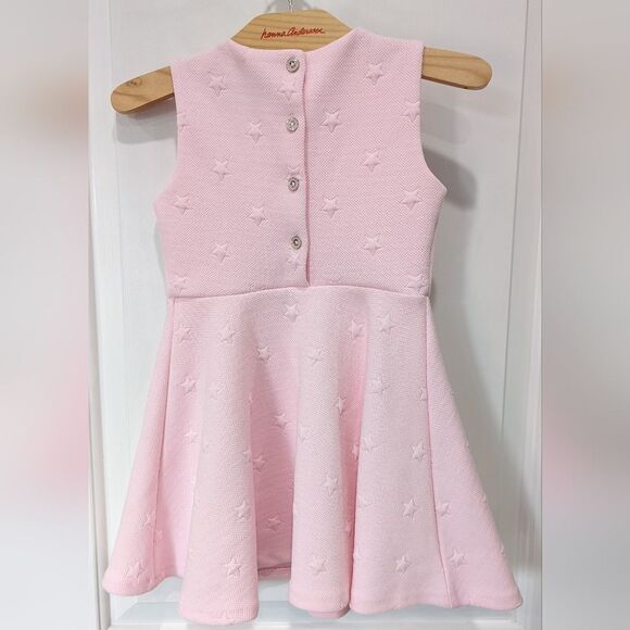 Tommy Hilfiger Baby Pink Stars Fit And Flare Twirl Sleeveless Dress Girls Size 4 - Picture 3 of 6